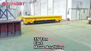 Chariot de transfert de 35 tonnes sur voie transversale, chariot de transport professionnel à batterie