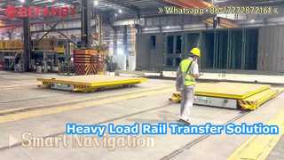 Chariot de transfert ferroviaire coordonné pour double véhicule, chariot de transfert de batterie sur rail à charge lourde