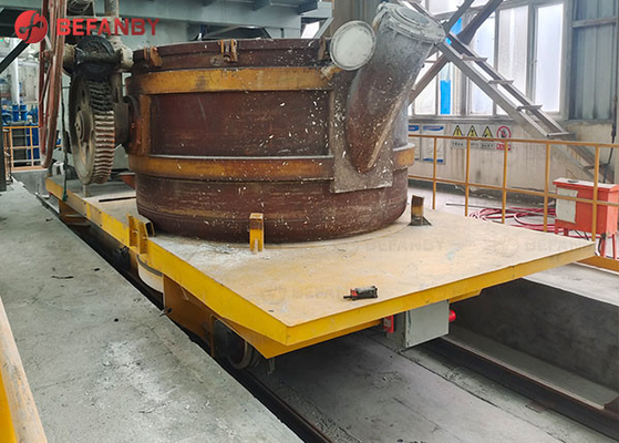 Curved Track Rail power Platform Transfer Trolley 2 Ton
