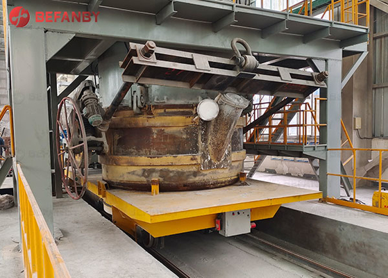 Curved Track Rail power Platform Transfer Trolley 2 Ton