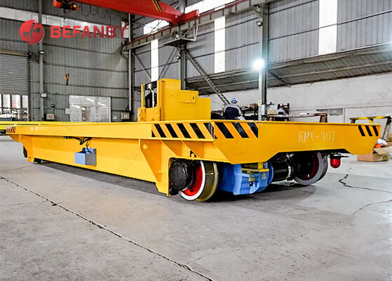 30 Ton Capacity Battery Transfer Cart with Cast Steel Wheels and Battery Operated Power