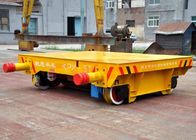 Small platform industrial rail mounted rail coil car with lifting device