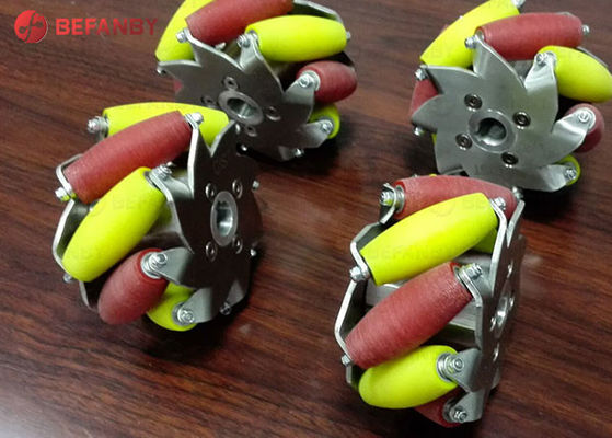 Roues Mecanum en PU de 6 pouces, charge de 600 kg, pour applications AGV et omnidirectionnelles