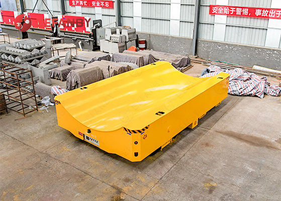 Customized Curved Tabletop Railess Motorized Transfer Trolley with High-Strength Frame