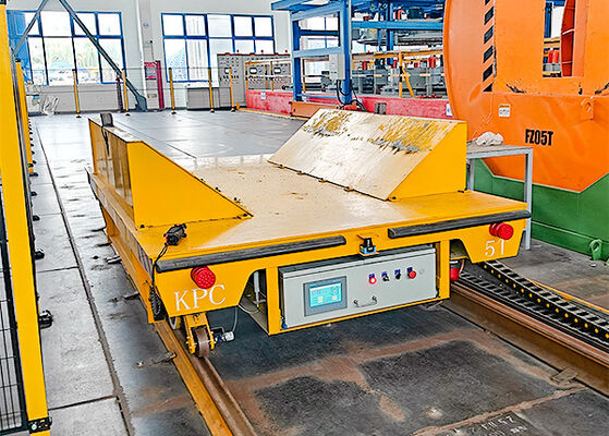 Capacité de chargement de 5 T Chariot de transfert ferroviaire avec dispositif en V et alimentation électrique à batterie