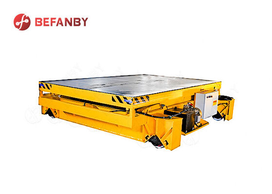 2.5 Ton Battery Powered Transfer Vehicle with Scissor Lift Mechanism for Factory Material Handling