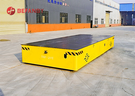 Steerable 20t Capacity Battery Operated Trackless Transfer Cart for Industrial Use