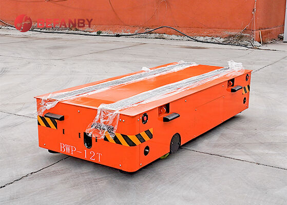 Chariot de transfert sans voie à batterie de 12 tonnes avec télécommande sans fil pour la manutention de matériaux industriels