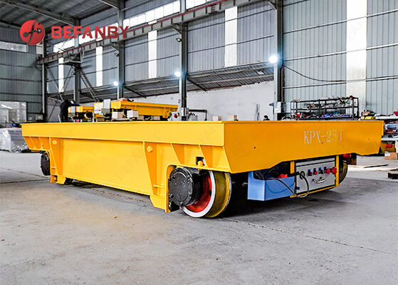 25 Ton Battery Powered Rail Transfer Cart with Cast Steel Wheels for Heavy Load Handling