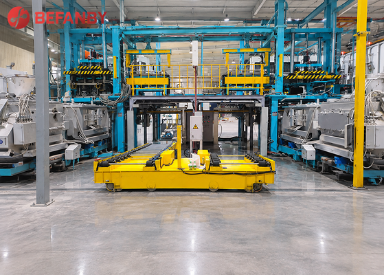 70 T Capacité de charge Chariot de transfert à batterie avec système de convoyeur à rouleaux pour le transport d'usine