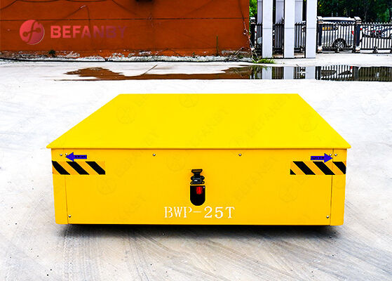 Steerable PU Wheel Battery Railless Transfer Cart