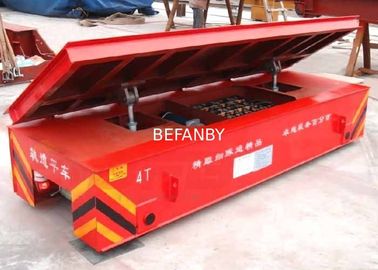 Dumping Platform Industrial Material Carts , Simple Structure Lifting Table Trolley
