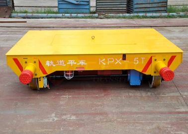 Flat Bed Material Transfer Trolley , Foundry Plant Battery Transfer Cart Small Table
