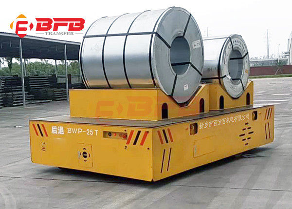 Transport de chariot de bobine de 35 Ton Motorized Battery Powered Steel sur l'usine sidérurgique